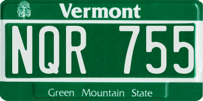 VT license plate NQR755