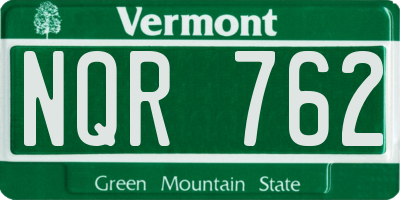 VT license plate NQR762