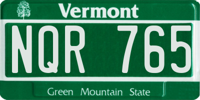 VT license plate NQR765