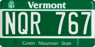 VT license plate NQR767