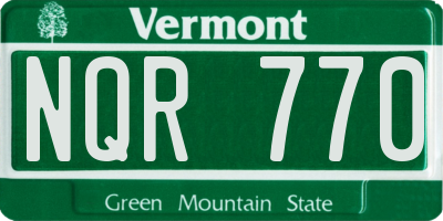 VT license plate NQR770