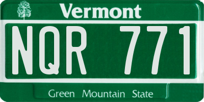 VT license plate NQR771
