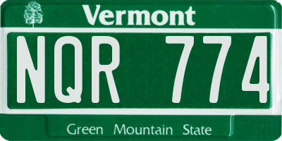 VT license plate NQR774