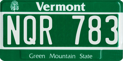 VT license plate NQR783