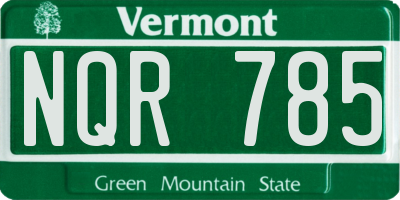 VT license plate NQR785