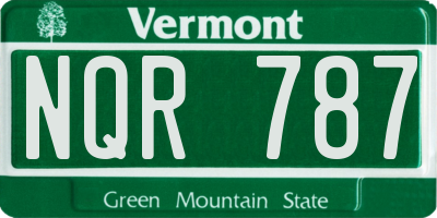 VT license plate NQR787
