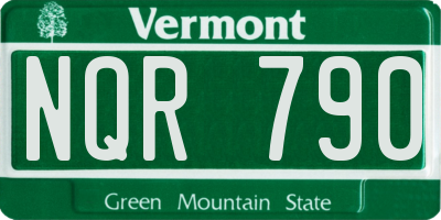 VT license plate NQR790