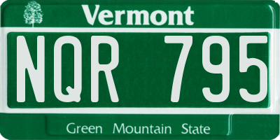 VT license plate NQR795