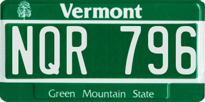 VT license plate NQR796