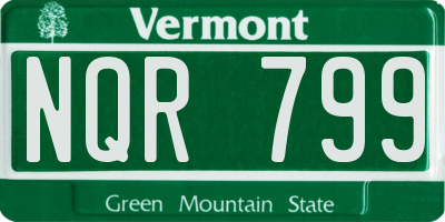 VT license plate NQR799