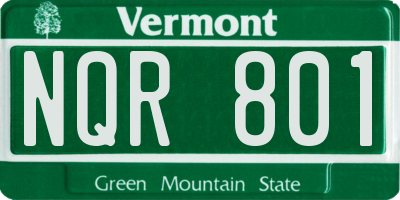 VT license plate NQR801