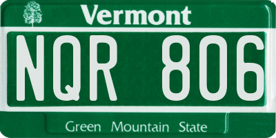 VT license plate NQR806