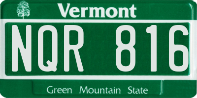 VT license plate NQR816