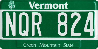 VT license plate NQR824