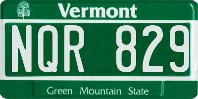 VT license plate NQR829