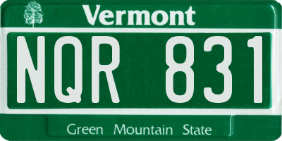 VT license plate NQR831