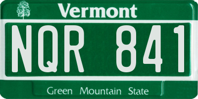 VT license plate NQR841