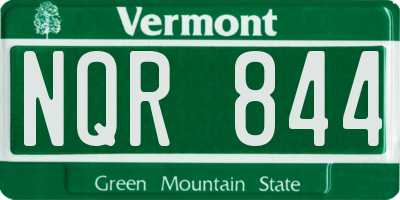 VT license plate NQR844