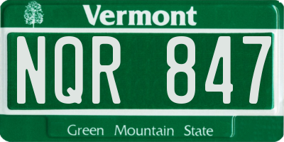 VT license plate NQR847