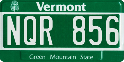 VT license plate NQR856
