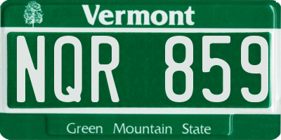 VT license plate NQR859