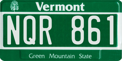 VT license plate NQR861