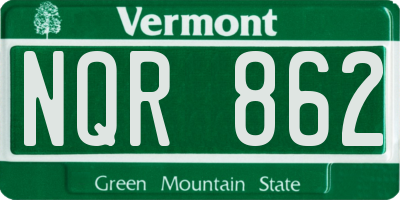 VT license plate NQR862