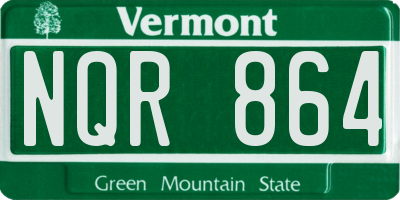 VT license plate NQR864