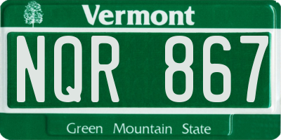 VT license plate NQR867