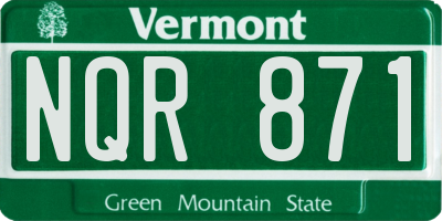 VT license plate NQR871