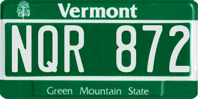VT license plate NQR872