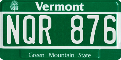 VT license plate NQR876