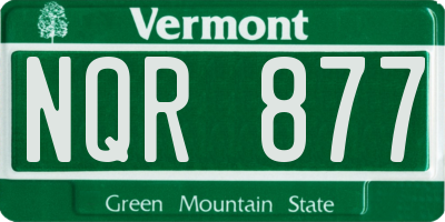 VT license plate NQR877
