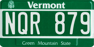 VT license plate NQR879