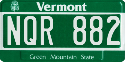 VT license plate NQR882