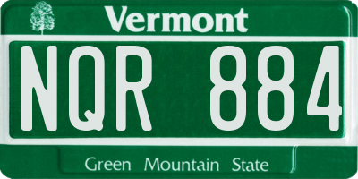 VT license plate NQR884