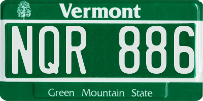 VT license plate NQR886