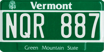 VT license plate NQR887