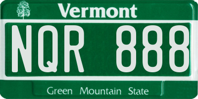 VT license plate NQR888