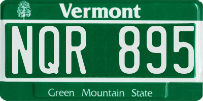 VT license plate NQR895