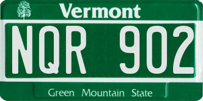 VT license plate NQR902