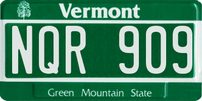VT license plate NQR909