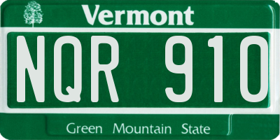 VT license plate NQR910