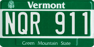 VT license plate NQR911