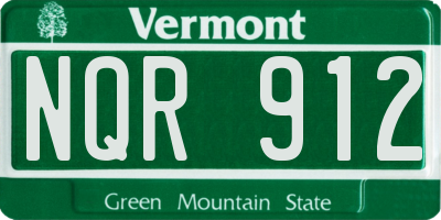 VT license plate NQR912