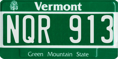 VT license plate NQR913
