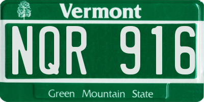 VT license plate NQR916