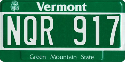 VT license plate NQR917