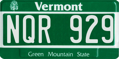 VT license plate NQR929