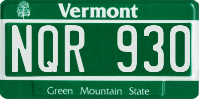VT license plate NQR930
